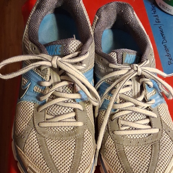 Nike Shoes - Nike Kids Sneakers in Light Blue and Gray Mesh